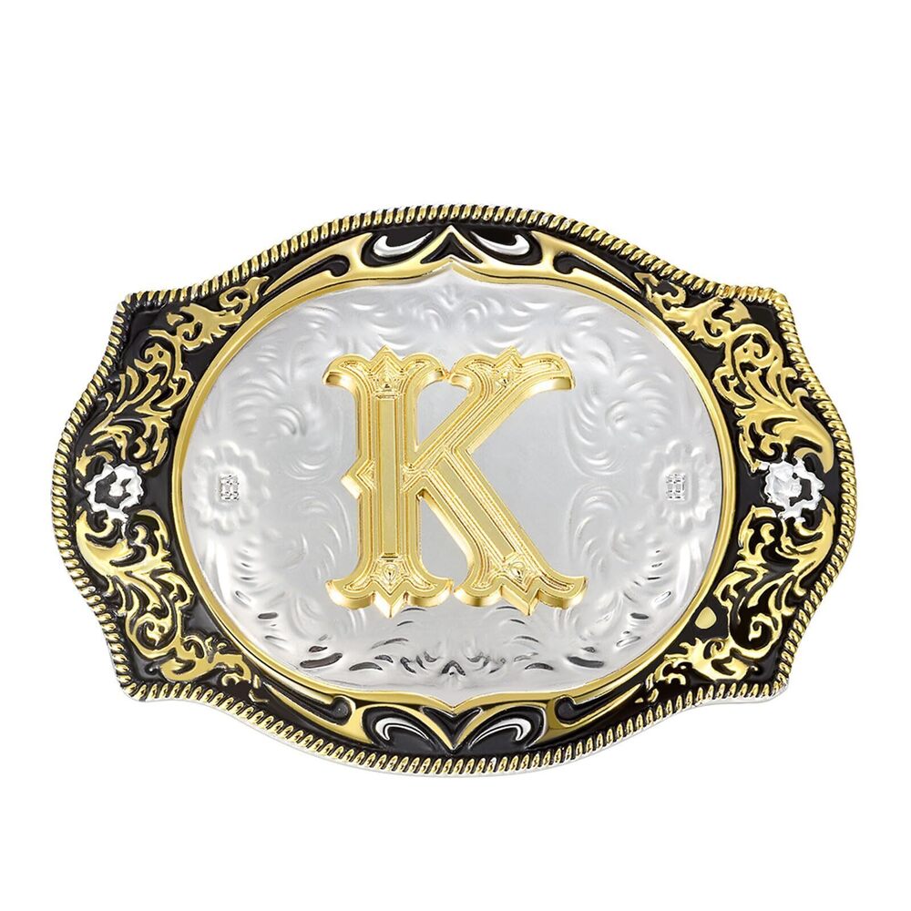 7628 Belt Buckle โWestern Initial Letters AK to Z Christmas Halloween Small